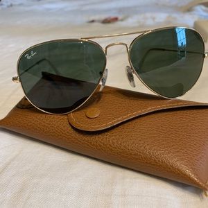 Ray band aviators, gently used, with case